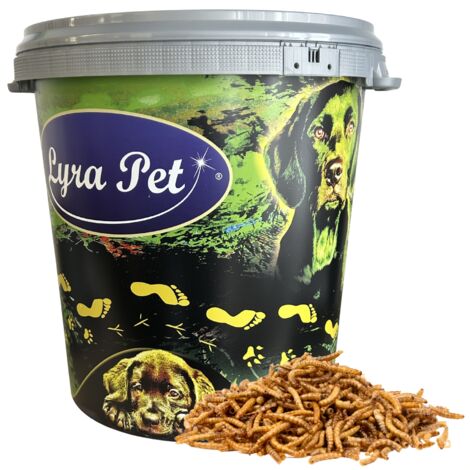 5 kg Lyra Pet® Mehlwürmer getrocknet in 30 L Tonne