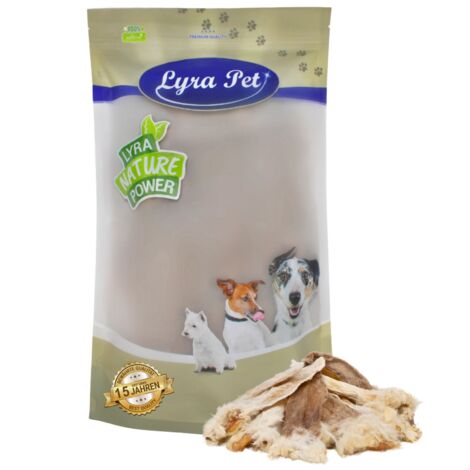 1 kg Lyra Pet® Kaninchenohren mit Fell