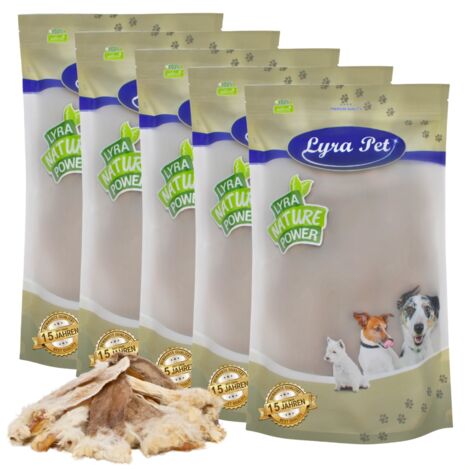 5 kg Lyra Pet® Kaninchenohren mit Fell