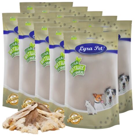 10 kg Lyra Pet® Kaninchenohren mit Fell