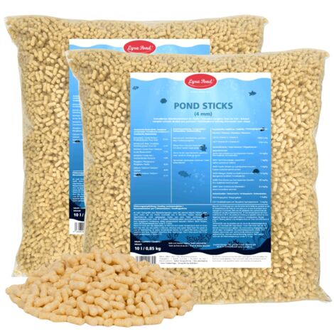 2 x 10 Liter (1,7 kg) Lyra Pond® Pond Sticks Fischfutter Teichfutter