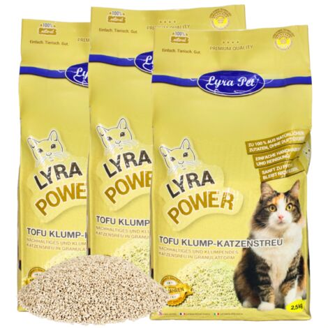 7,5 kg Lyra Pet® Tofu Katzenstreu klumpend