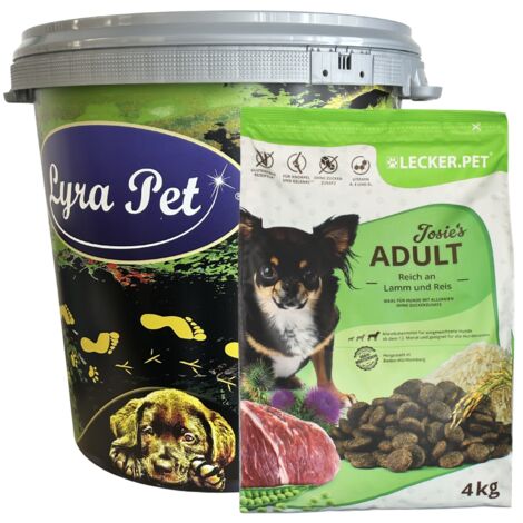 4 kg Lecker.Pet® Josie's Adult Lamm & Reis Hundefutter Trockenfutter Vollnahrung in 30 L Tonne (1/5)