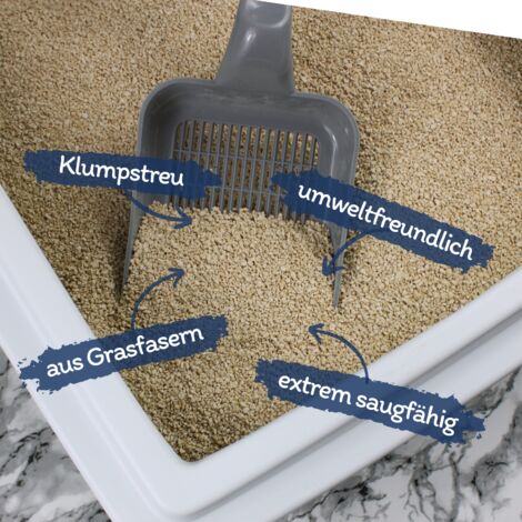 3 x 10 Liter Lyra Pet Lyra Power Grasfaser Katzenstreu klumpend
