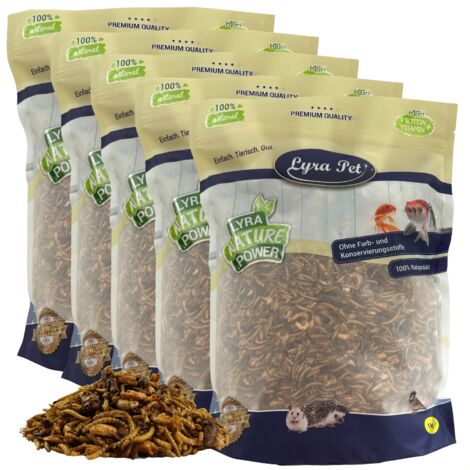 5 kg Lyra Pet® Protein Boost Insekten Mix - mit Mehlwürmern, Shrimps & Grashüpfern