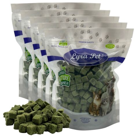 1 kg (5 x 200 g) Lyra Pet® Katzengraswürfel gefriergetrocknet