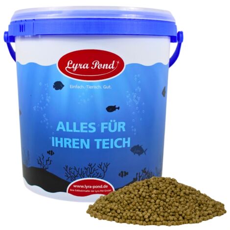 10 Liter (3,68 kg) Lyra Pond® Pond Koi Beauty Pellets Staple Fischfutter Teichfutter in Eimer (1/5)