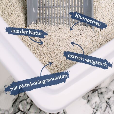 2 x 15 Liter Lyra Pet® GreyCat® Katzenstreu Bentonit mit Aktivkohle