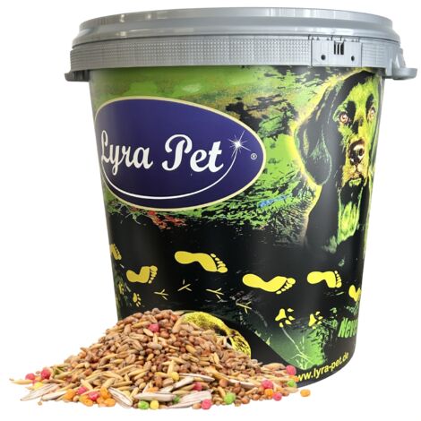 10 kg Lyra Pet® Streufutter Neue Ernte in 30 L Tonne