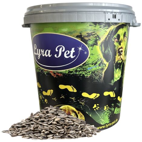 10 kg Lyra Pet® Sonnenblumenkerne gestreift Deutsche Marke in 30 L Tonne
