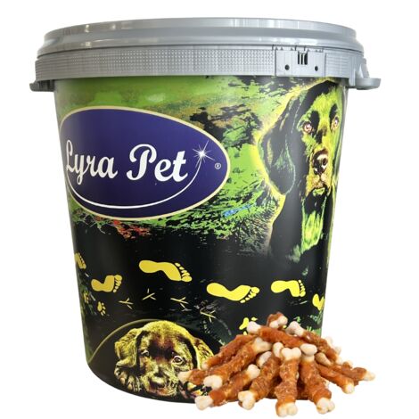 5 kg Lyra Pet® Calciumknochen mit Hühnerbruststreifen in 30 L Tonne