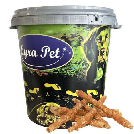 5 kg Lyra Pet® Kaurollen mit Hühnerbrust ca. 30-34 cm in 30 L Tonne