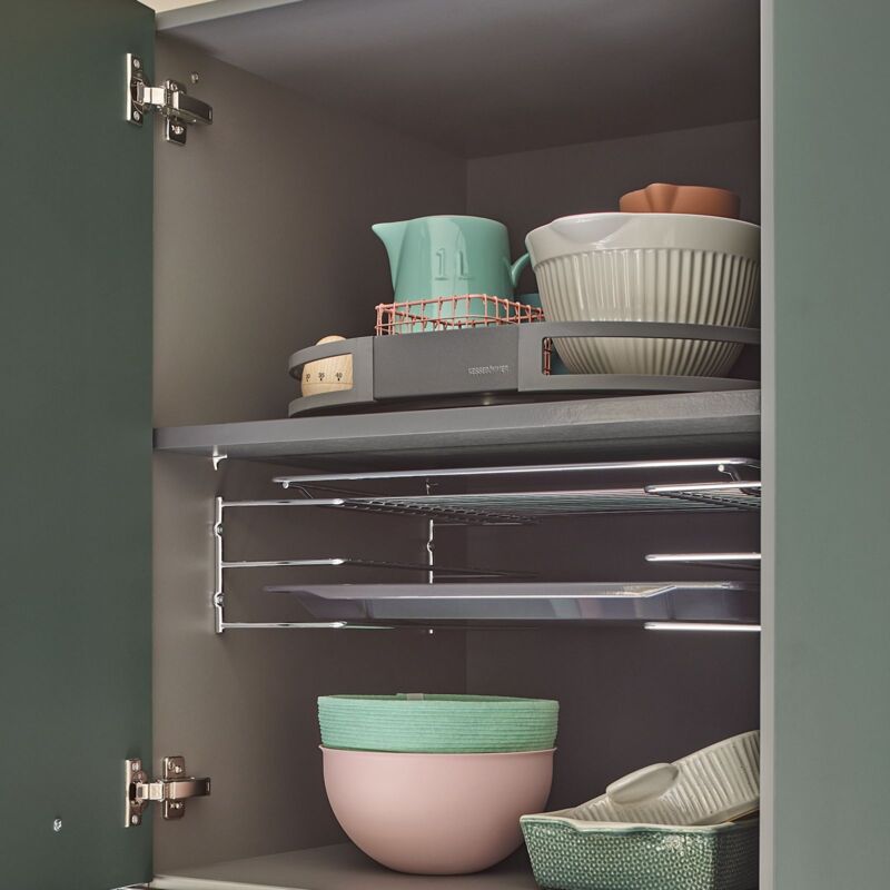 Backblechorganizer Weiß - Halter Für 3 Bleche 60cm Hochschrank