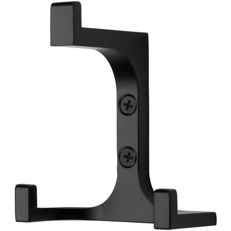 Garderobenhaken QUADRATO Höhe 81 mm x Breite 70 mm schwarz matt aus Zinkdruckguss