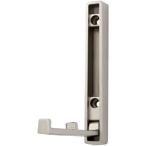 Garderobenhaken VALVOLE Höhe 120 mm x Breite 16 mm Edelstahloptik aus Zinkdruckguss