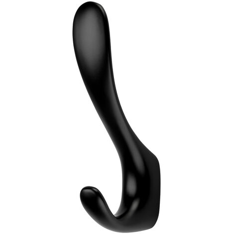Garderobenhaken NANO Höhe 120 mm x Breite 22 mm schwarz matt aus Zinkdruckguss