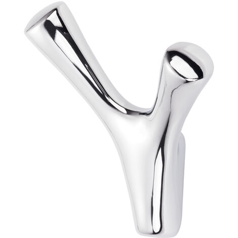 Garderobenhaken BICORNO Höhe 82 mm x Breite 71 mm Chrom poliert aus Zinkdruckguss