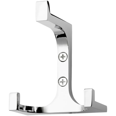 Garderobenhaken QUADRATO Höhe 81 mm x Breite 70 mm Chrom poliert aus Zinkdruckguss