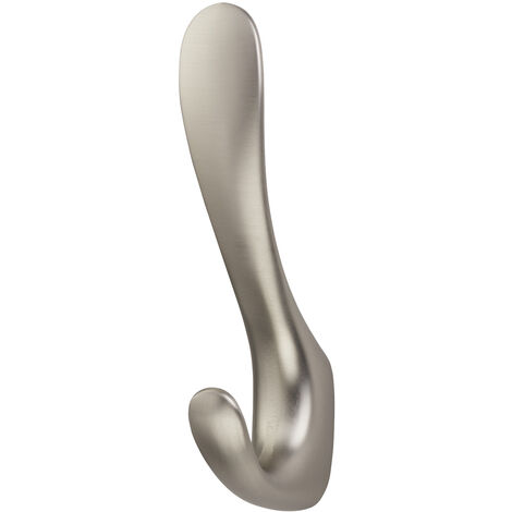 Garderobenhaken NANO Höhe 120 mm x Breite 22 mm Edelstahloptik aus Zinkdruckguss