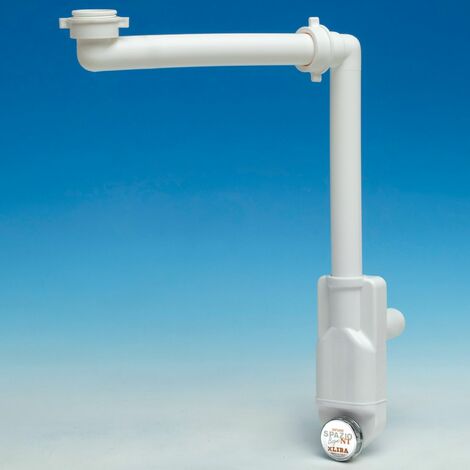 SOTECH Raumspar-Siphon mit Revisionsöffnung, 32 - 40 mm, weiß, Raumsparsiphon, Ablaufgarnitur für Küche und Bad