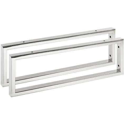 2 Stück Waschtischkonsole WK450 rechteckig 450 x 150 mm Edelstahl poliert