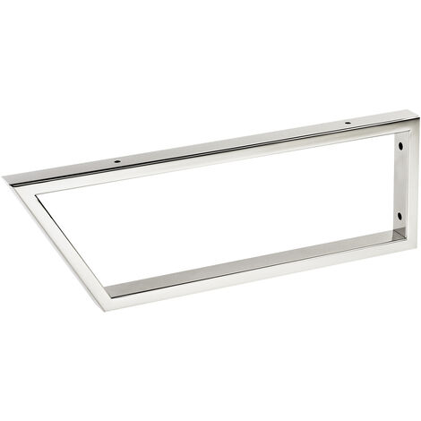 1 Stück Waschtischkonsole TWK450 450 x 150 mm Edelstahl poliert Vorderseite 60° abgeschrägt