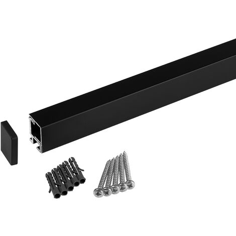 Kesseböhmer Linero MosaiQ EasyLine schwarz 1500 x 22 x 29 mm Aluminium Küchenreling