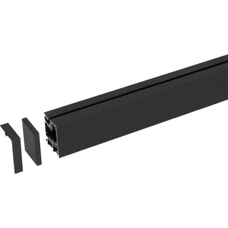 Kesseböhmer LINERO MosaiQ Relingsystem Länge 600 x 32,9 x 41,5 mm schwarz Küchenreling von SOTECH