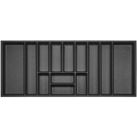 ORGA-BOX 3 Besteckeinsätze Tiefe 473 mm anthrazit Schubladeneinsätze Breite 1091 mm für Schubladen 1200 mm