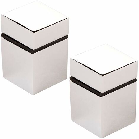 SOTECH Glasbodenträger CUBE II 30 x 30 mm Chrom poliert, 2 Stück