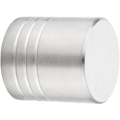 Möbelknopf BRISTOL Ø 30 mm Höhe 32 mm Edelstahl gebürstet Edelstahlgriff Schubladenknopf