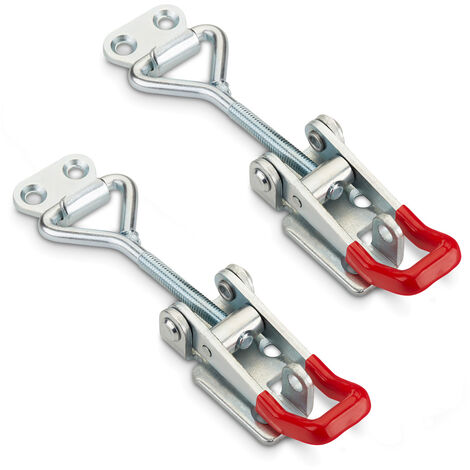2er Set SOTECH Spannverschluss M6 (Haltekraft 220kg, abschließbar) Stahl verzinkt verstellbarer Kniehebelspanner