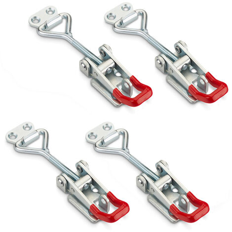 4er Set SOTECH Spannverschluss M6 (Haltekraft 220kg, abschließbar) Stahl verzinkt verstellbarer Kistenverschluss