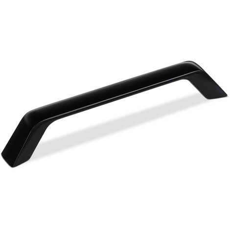 Möbelgriff Bügelgriff BLACKLINE II BA 128 mm schwarz matt inkl. Schrauben, 10 Stück
