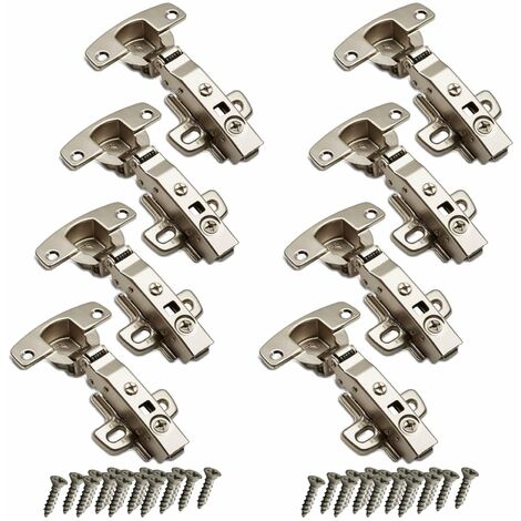 SOTECH 8 Stück Hettich Sensys Topfband 8645i TH52 Öffnungswinkel 110 Grad Eckanschlag Scharnier Höhe (Distanz): 1,5 mm mit Soft Close Automatikscharnier inkl M4x16mm Schrauben mit Dämpfer