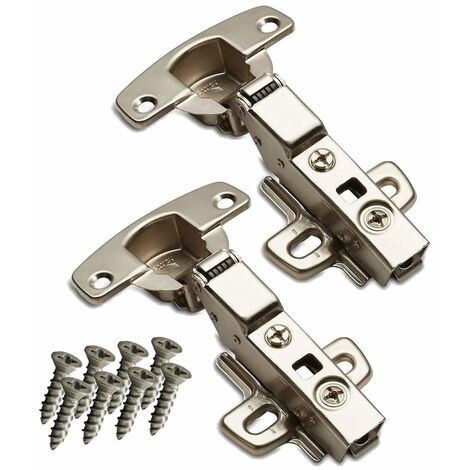 SOTECH 2 Stück Hettich Sensys 8645i TH52 110 Grad Mittelanschlag Standard Scharnier 9071206 Höhe (Distanz) 1,5 mm mit Selbstschluss Dämpfung inkl M4x16mm Schrauben für Küchenschrank Automatikscharnier