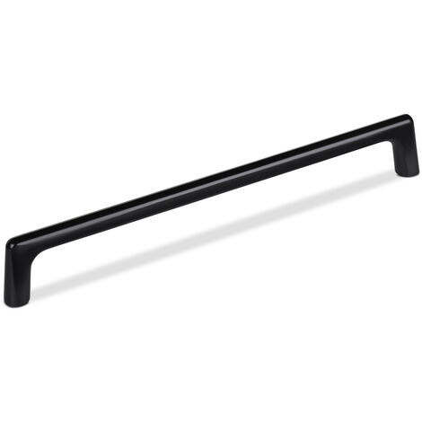 Möbelgriff Bügelgriff BLACKLINE III BA 192 mm schwarz matt inkl. Schrauben, 10 Stück
