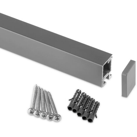 Kesseböhmer Linero style Küchenreling Edelstahloptik 1200 x 22 x 29 mm Aluminium Relingsystem von SOTECH