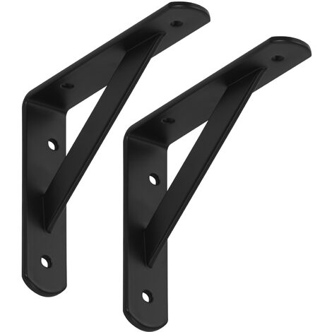 SOTECH Schwerlast-Konsole BLACKLINE I schwarz Tragkraft bis zu 200 kg / Paar 15 x 12,5 x 3 x 0,4 cm, 2 Stück
