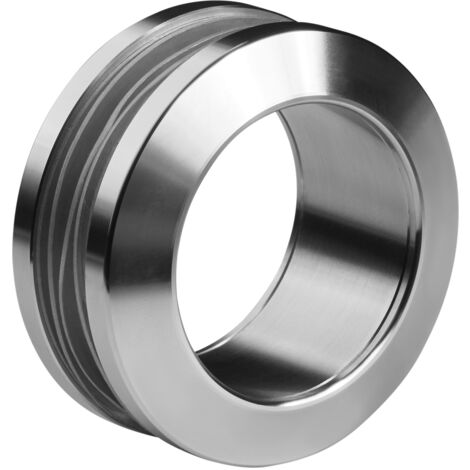 1 Paar Schiebetürgriff EMINA Ø 58 mm Edelstahl gebürstet für Glastüren - offen