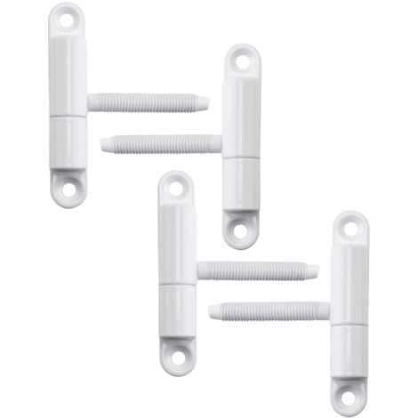 Türband Einbohrband 15 x 83 mm mit Zapfen M8 x 50 mm weiß, 4 Stück