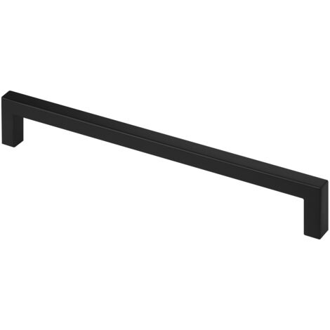 SOTECH 10 Stück Möbelgriffe EDELSTAHL BLACKLINE schwarz matt Bohrlochabstand (BA) 192 mm inkl. M4 Befestigungsschrauben