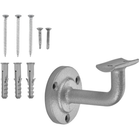 SOTECH Handlaufhalter ROBUST Höhe 68 mm Ausladung 67,5 mm für Handläufe mit Ø 45 mm, Silber, 1 Stück
