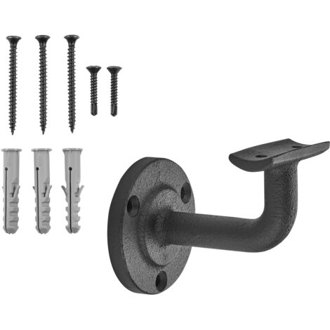SOTECH Handlaufhalter ROBUST Höhe 68 mm Ausladung 67,5 mm für Handläufe mit Ø 45 mm, Schwarz, 1 Stück