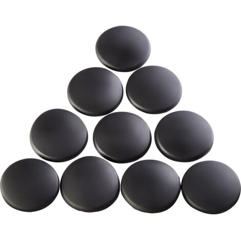 Wandpuffer Türpuffer Ø 40 mm H: 9 mm perfekter Schutz für Wände und Möbel schwarz, 20 Stück