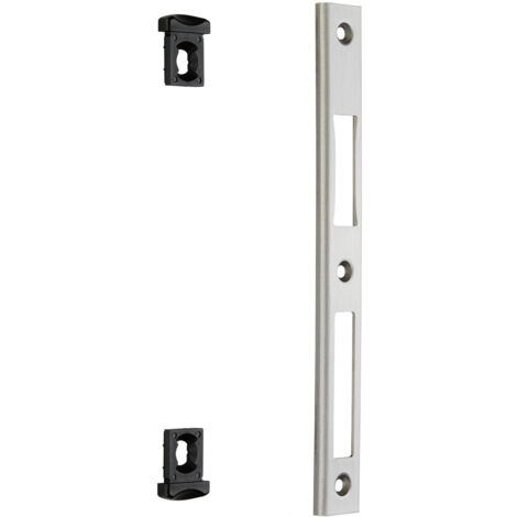 BKS Türrahmen Türschließblech DIN L/R U-Profilschließblech B-9000 eckig, Edelstahl, Stulp: 216 x 24 x 6 mm