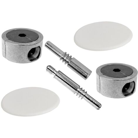 SOTECH Plattenverbinder FUERTE 114 mm Metall mit weißen Kunststoffabdeckungen