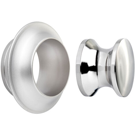 Aufschraubschloss Möbelschloss Caravan-Schloss Türschschloss Knopfset rund 13 mm Edelstahloptik