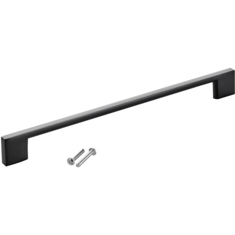SOTECH Möbelgriff Bügelgriff Blackline XII schwarz matt Schubladengriff Schrankgriff inkl. Schrauben - Bohrlochabstand (BA) 224 mm, 1 Stück