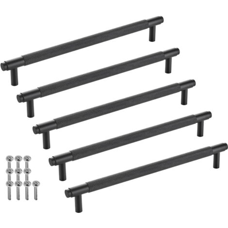 SOTECH Möbelgriff Bügelgriff Blackline VIII schwarz matt  Schubladengriff Schrankgriff inkl. Schrauben - Bohrlochabstand (BA) 224 mm, 5 Stück